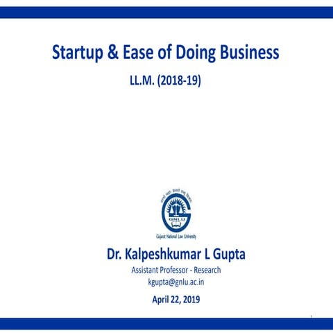 Ease of doing business in india | PDF