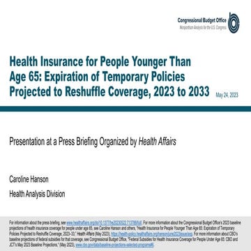 Health Insurance for People Younger Than Age 65: Expiration of Temporary Poli...