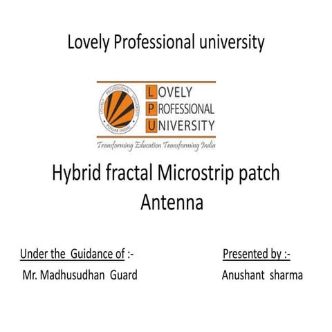 Hybrid Multiband fractal Antenna