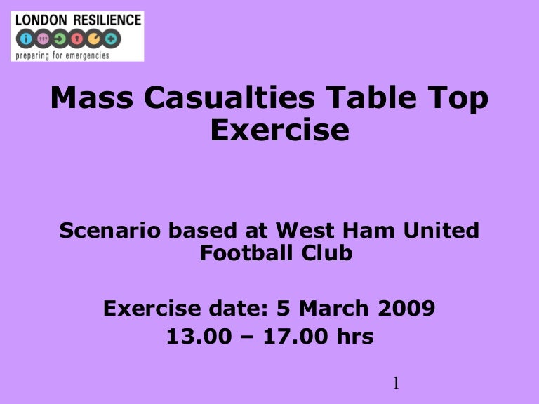 090305 Table top exercise Newham incident