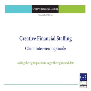 CFS Client Interviewing Guide
