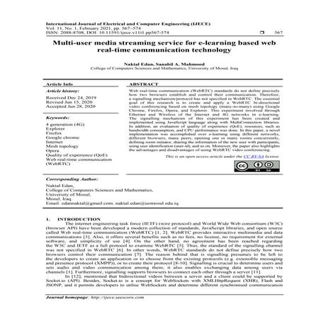 VIDEO CONFERENCING SYSTEM USING WEBRTC | PDF