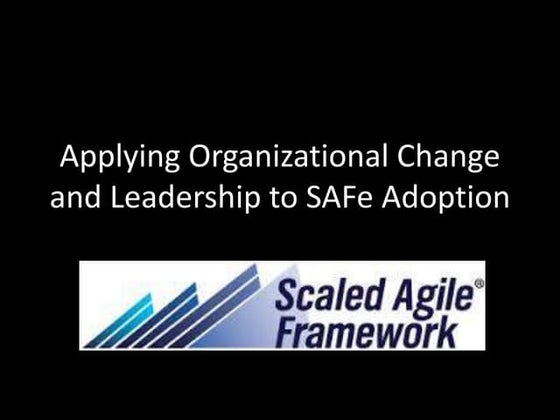 Scaled Agile OCM Lightning Talk