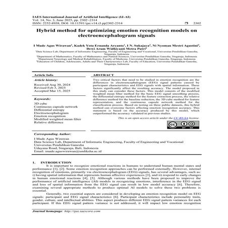 Hybrid method for optimizing emotion recognition models on ...