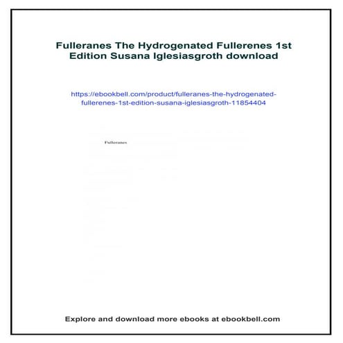 Fulleranes The Hydrogenated Fullerenes 1st Edition Susana Iglesiasgroth