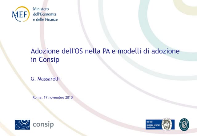 Focus Group Open Source 17.11.2010: Gabriele Massarelli