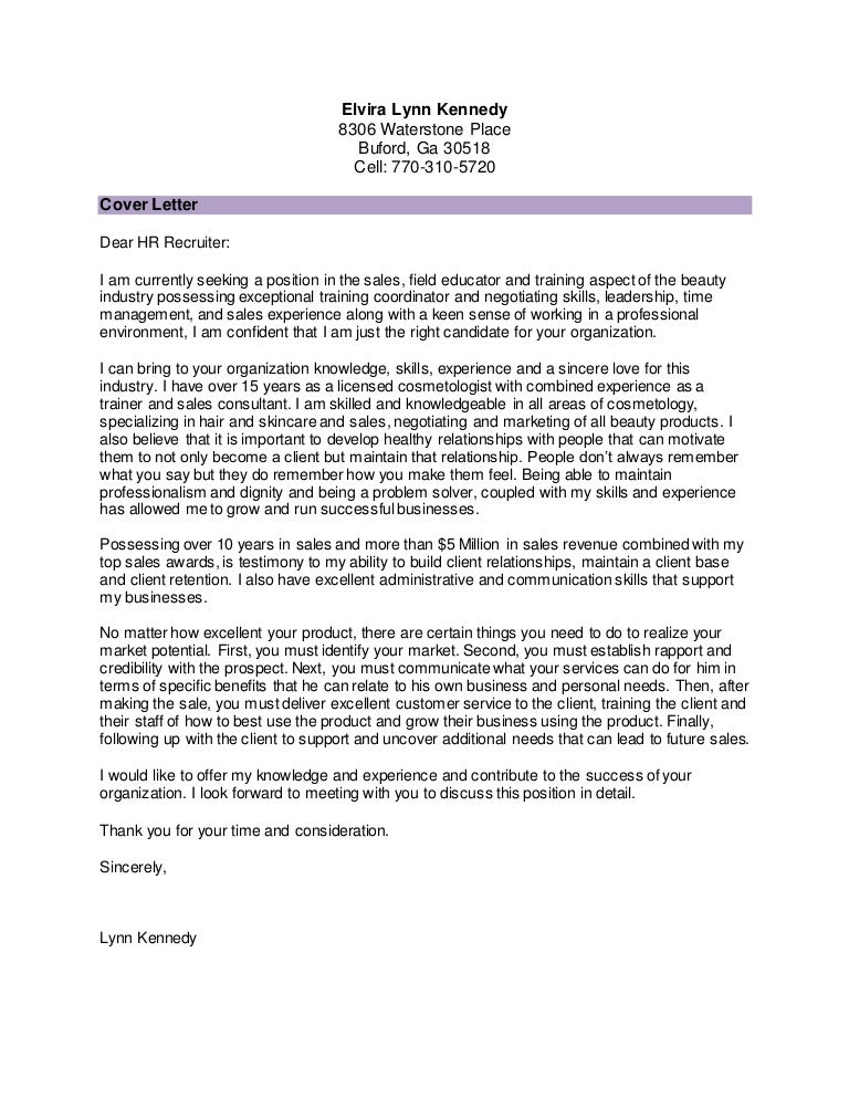 sample cover letter with attachment