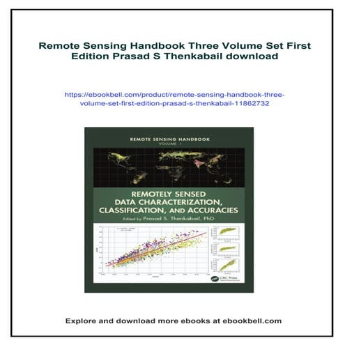 Remote Sensing Handbook Three Volume Set First Edition Prasad S ...