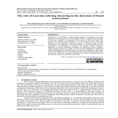 The role of Louvain-coloring clustering in the detection of fraud transactions