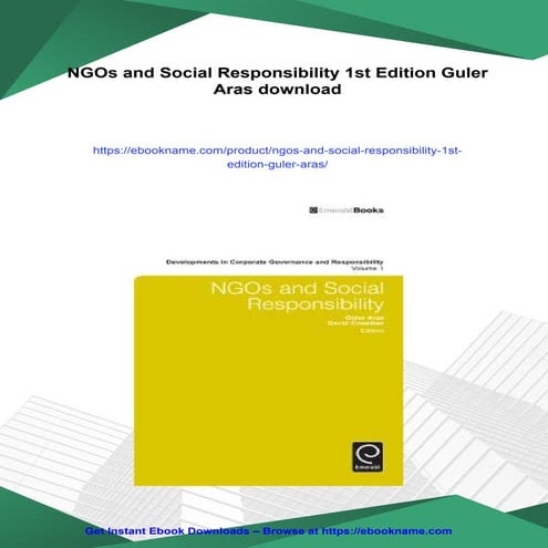NGOs and Social Responsibility 1st Edition Guler Aras | PDF