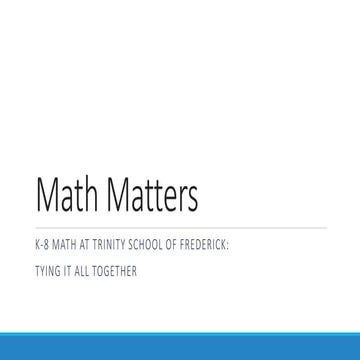 Math Matters