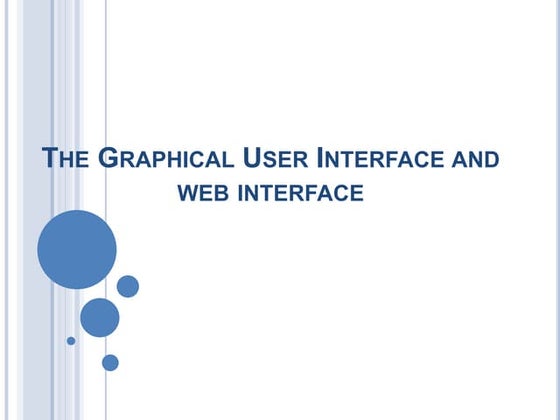Graphical User Interface | PPT
