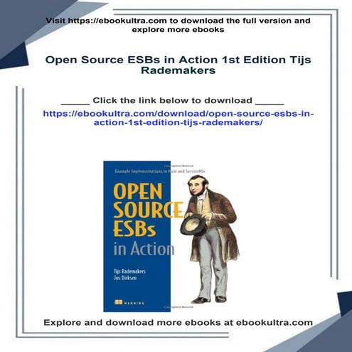 Open Source ESBs in Action 1st Edition Tijs Rademakers