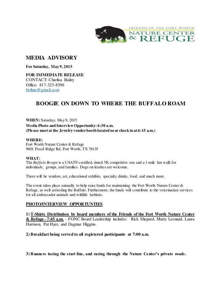 Media Advisory