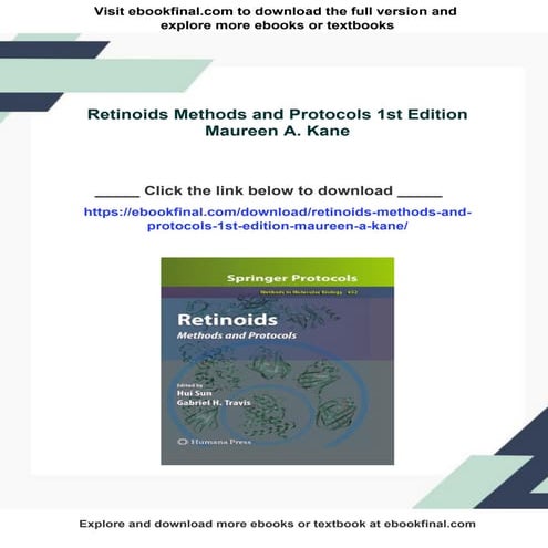 Retinoids Methods And Protocols 1st Edition Maureen A Kane | PDF