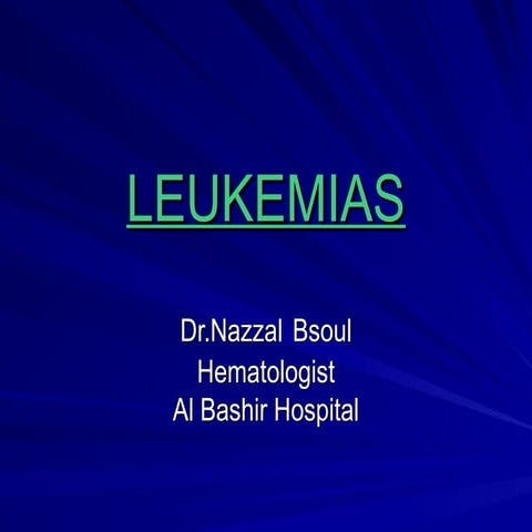 Luekemia , مرض سرطان الدم - -------------------------