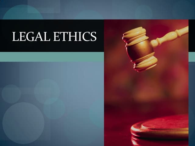 Legal Ethics