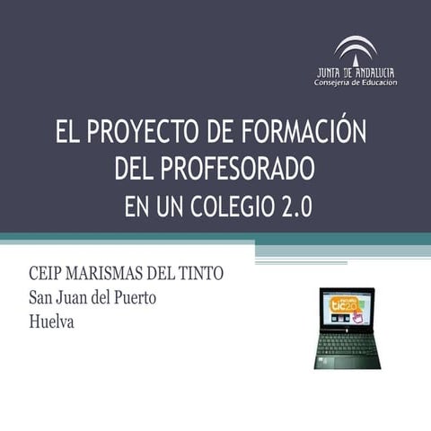 El Proyecto de Formación del Profesorado en un colegio 2.0