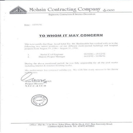 Experience Elsaif contracting | PDF