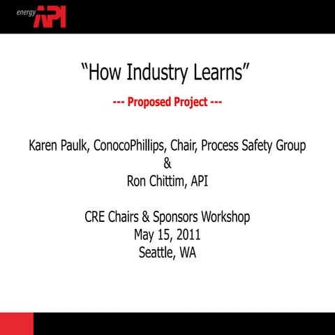 Learn from Safety is asatey aspects leared our a period of time