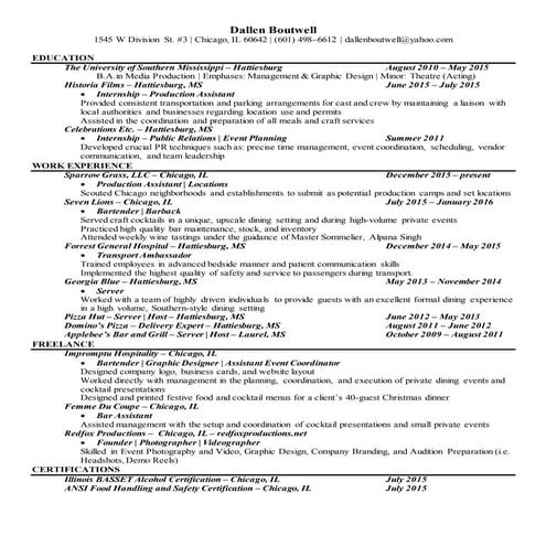 2016 RESUME | DOCX