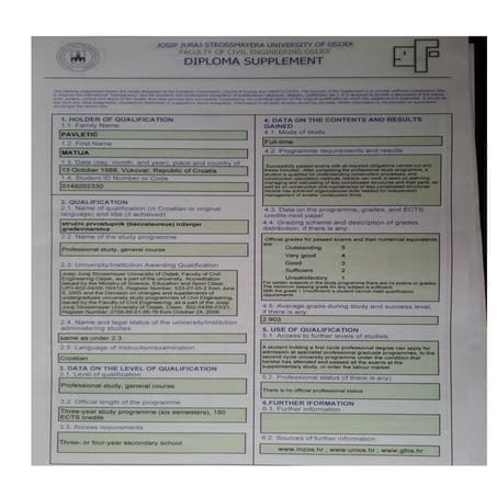diploma supplement građ.ing. | PDF