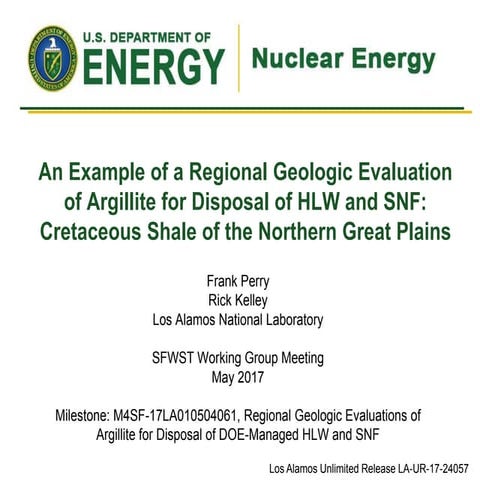 59 an example of a regional geologic evaluation of argillite for disposal of hlw perry la ur-17-24057 