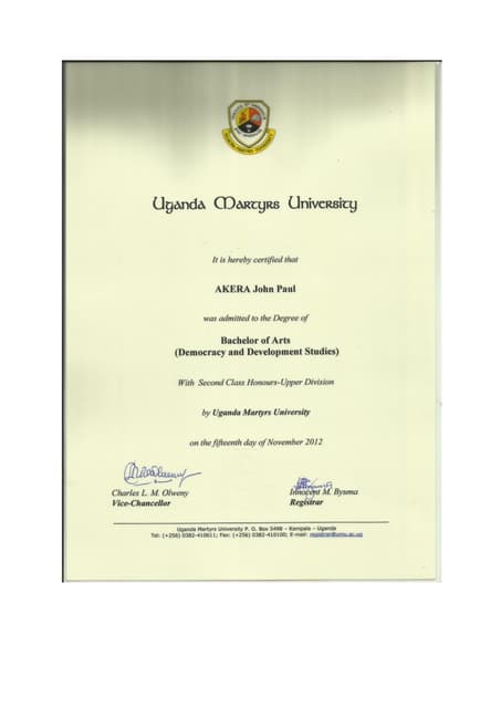 Transcript for BA Democracy and Development Studies | PDF