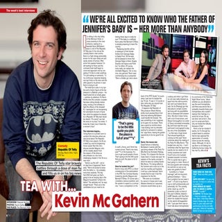 TEA WITH Kevin McGahern