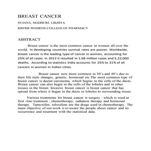 BREAST CANCER | DOCX