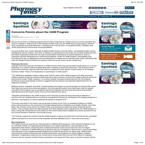 The 340B Drug Pricing Program | PPTX