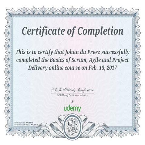 SCRUM Master Certificate | PDF
