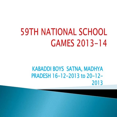 59th national school games kabadi