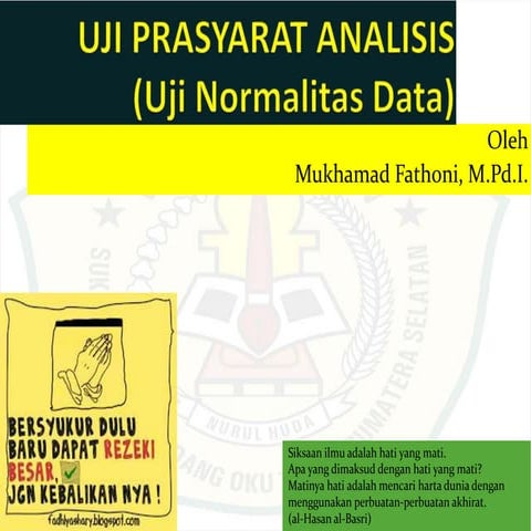 uji normalitas data | PPTX