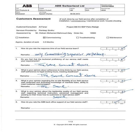 Commissioning Assessment | PDF