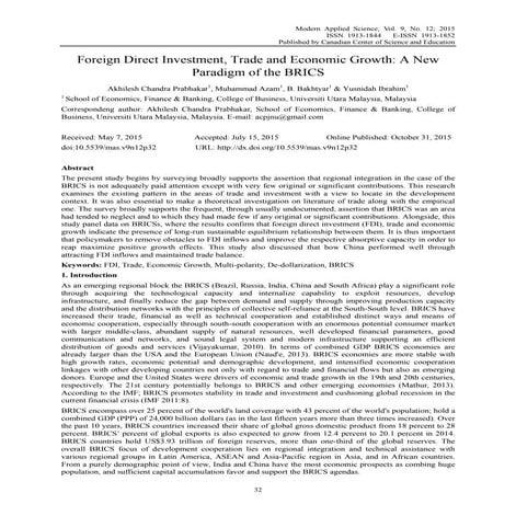 Remittance inflow and economic growth the case of georgia | PDF