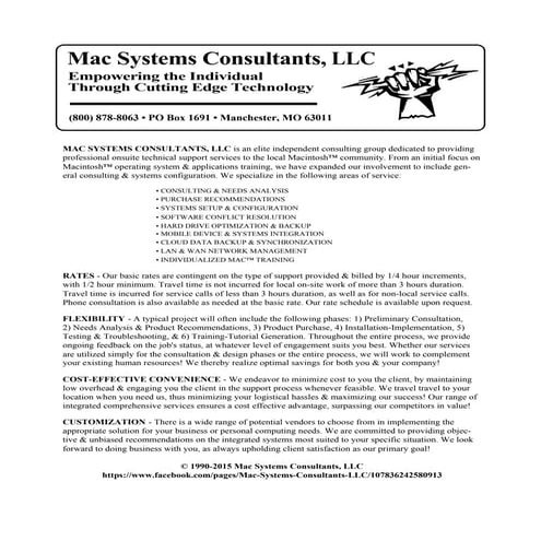 Mac Systems Consultants v5.0
