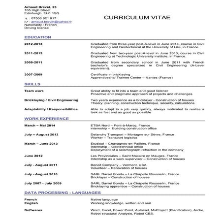 CV 2015 anglais Arnaud