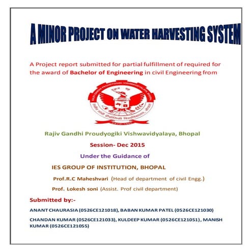 water harvesting syatem