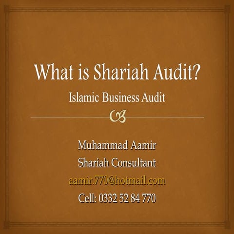 What is Shariah Audit