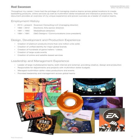 Rod Swanson resume