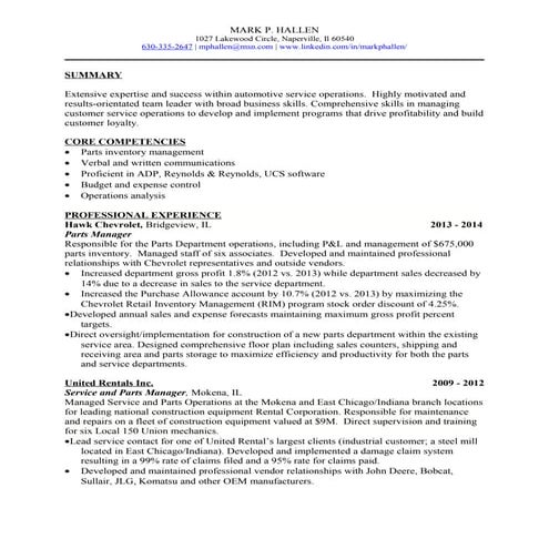 mikes resume | DOC