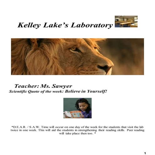 Kelley Lake's  Laboratory  K-5   January 9-13 2017