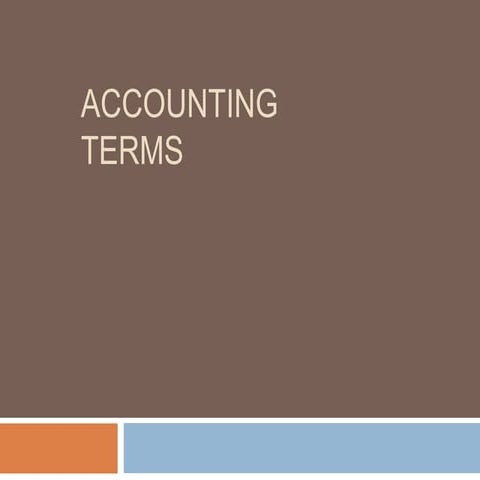 5 accounting terms