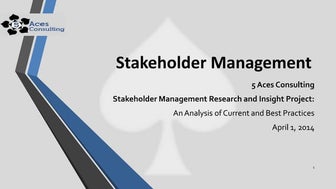 5 aces   stakeholder management presentation v6
