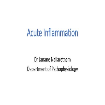 Acute Inflammation and inflammation types