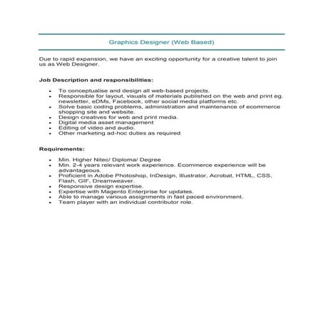 JD-Graphics Designer(web based)