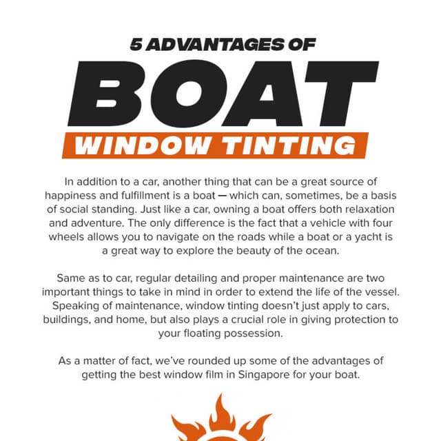 5 advantages of boat window tinting