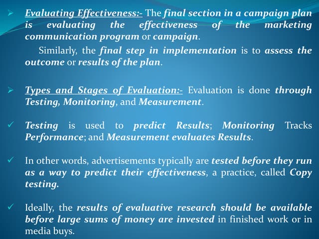 Advertising effectiveness 