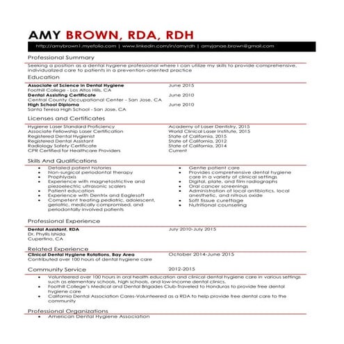 Amy Brown Resume 2015 for efolio | PDF
